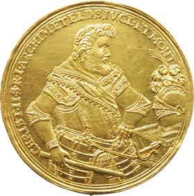 Sachsens teuerste Münze — Christian II. 10 Dukaten (Avers)